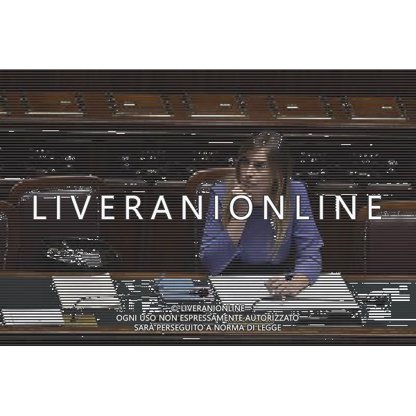 ROMA 05-11-2014 CAMERA DEI DEPUTATI-CONVERSIONE IN LEGGECON MODIFICAZIONE DEL DECRETO LEGGE 12 SETTEMBRE 2014 132 RECANTE MISURA URGENTE DEGIURISDIZIONALIZZAZIONE ED ALTRI INTERVENTI PER LA DEFINIZIONE DELL\'ARRETRATO IN MATERIA DEL PROCESSO CIVILE. NELLA FOTO MARIA ELENA BOSCHI FOTO FABRIZIO CORRADETTI-AG ALDO LIVERANI SAS