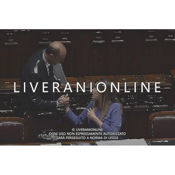 ROMA 05-11-2014 CAMERA DEI DEPUTATI-CONVERSIONE IN LEGGECON MODIFICAZIONE DEL DECRETO LEGGE 12 SETTEMBRE 2014 132 RECANTE MISURA URGENTE DEGIURISDIZIONALIZZAZIONE ED ALTRI INTERVENTI PER LA DEFINIZIONE DELL\'ARRETRATO IN MATERIA DEL PROCESSO CIVILE. NELLA FOTO MARIA ELENA BOSCHI CON ANGELINO ALFANO FOTO FABRIZIO CORRADETTI-AG ALDO LIVERANI SAS