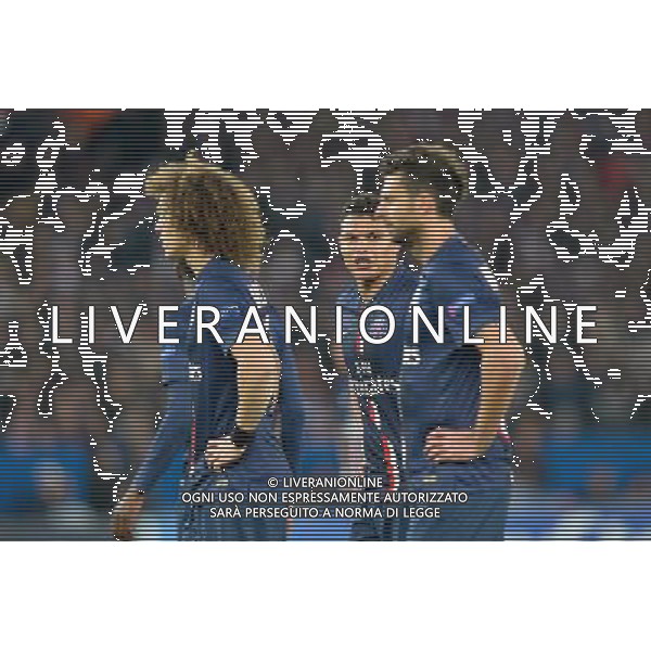 David LUIZ / Thiago SILVA / Thiago MOTTA - 05.11.2014 - Paris Saint Germain / Apoel Nicosie - Champions League Photo : Aurelien Meunier / Icon Sport /AGENZIA ALDO LIVERANI SAS - ITALY ONLY - EDITORIAL USE ONLY