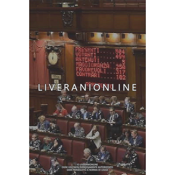 Roma - 06/11/2014 - Montecitorio - Voto finale sulla Riforma Giustizia Civile - nella foto: Il tabellone con il risultato della votazione /Ph. Fabrizio Corradetti - Ag. Aldo Liverani sas