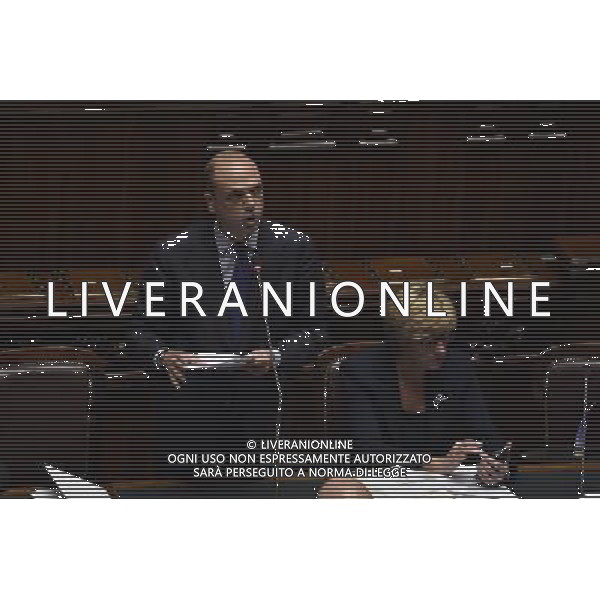 Mozione di sfiducia nei confronti del ministro degll\'Interno Alfano, per gli scontri tra polizia, operai delle Acciaierie di Terni e sindacalisti Camera dei Deputati Roma 05 novembre 2014 nella foto con Roberta Pinotti ©Corradetti/AGENZIA ALDO LIVERANI SAS