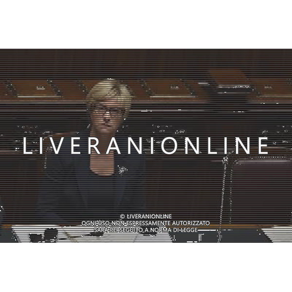 Mozione di sfiducia nei confronti del ministro degll\'Interno Alfano, per gli scontri tra polizia, operai delle Acciaierie di Terni e sindacalisti Camera dei Deputati Roma 05 novembre 2014 nella foto Roberta Pinotti ©Corradetti/AGENZIA ALDO LIVERANI SAS