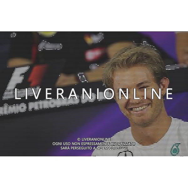 Nico Rosberg (GER) Mercedes AMG F1 in the FIA Press Conference. 06.11.2014. Formula 1 World Championship, Rd 18, Brazilian Grand Prix, Sao Paulo, Brazil, Preparation Day. AG ALDOL IVERANI SAS ONLY ITALY