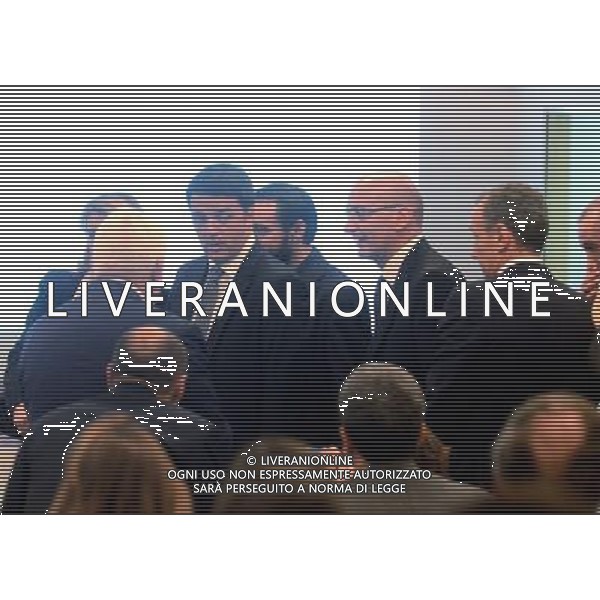 Il Presidente del Consiglio Matteo Renzi in visita a Vimercate Azienda Alcatel - Milano 06 novembre 2014 ©gazzaniga/AGENZIA ALDO LIVERANI SAS