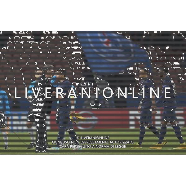 Joie PSG - Laurent Blanc / Thiago Silva - 05.11.2014 - Paris Saint Germain / Apoel Nicosie - Champions League Photo : Aurelien Meunier / Icon Sport AG ALDO LIVERANI SAS ONLY ITALY