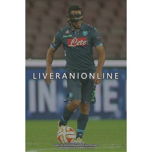 NAPOLI - BSC YOUNG BOYS UEFA EUROPA LEAGUE GIRONE I 06 NOVEMBRE 2014 NELLA FOTO: WALTER GARGANO CON LA MASCHERA ©MOSCA- AG.LIVERANI 