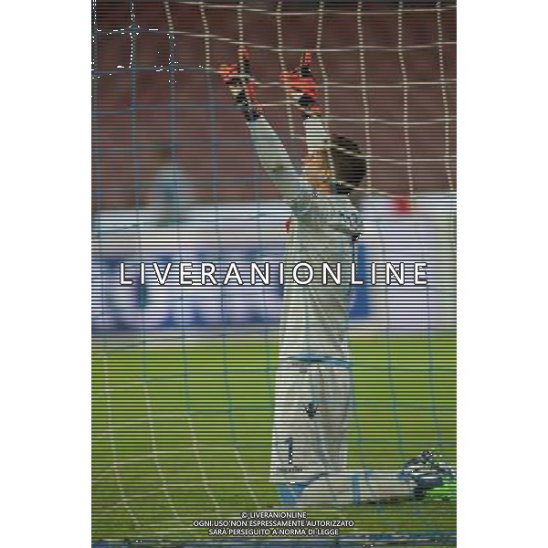 NAPOLI - BSC YOUNG BOYS UEFA EUROPA LEAGUE GIRONE I 06 NOVEMBRE 2014 NELLA FOTO: ESULTANZA DI RAFAEL CABRAL ©MOSCA- AG.LIVERANI 