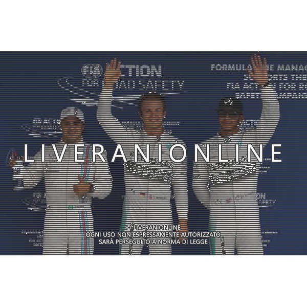 Pole position for Nico Rosberg (GER) Mercedes AMG F1 W05, 2nd place for Lewis Hamilton (GBR) Mercedes AMG F1 W05 and 3rd for Felipe Massa (BRA) Williams. 08.11.2014. Formula 1 World Championship, Rd 18, Brazilian Grand Prix, Sao Paulo, Brazil, Qualifying Day. - www.xpbimages.com, EMail: requests@xpbimages.com - copy of publication required for printed pictures. Every used picture is fee-liable. © Copyright: Batchelor / XPB Images /AGENZIA ALDO LIVERANI SAS - ITALY ONLY - EDITORIAL USE ONLY - Grand Prix Gp F1 Brasile prove ufficiali