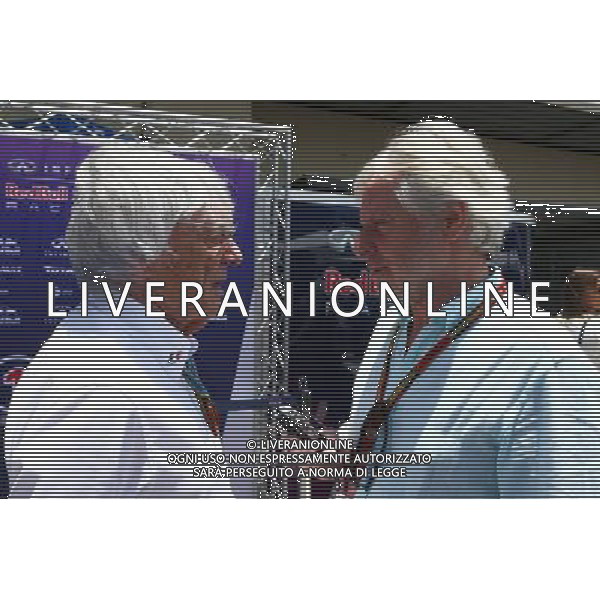 (L to R): Bernie Ecclestone (GBR) with Kevin Eason (GBR) Journalist. 09.11.2014. Formula 1 World Championship, Rd 18, Brazilian Grand Prix, Sao Paulo, Brazil, Race Day. - www.xpbimages.com, EMail: requests@xpbimages.com - copy of publication required for printed pictures. Every used picture is fee-liable. © Copyright: Batchelor / XPB Images /AGENZIA ALDO LIVERANI SAS - ITALY ONLY - EDITORIAL USE ONLY - Grand Prix Gp F1 Brasile gara