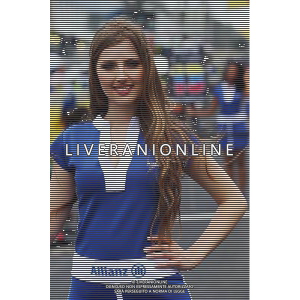 Grid girl. 09.11.2014. Formula 1 World Championship, Rd 18, Brazilian Grand Prix, Sao Paulo, Brazil, Race Day. - www.xpbimages.com, EMail: requests@xpbimages.com - copy of publication required for printed pictures. Every used picture is fee-liable. © Copyright: Batchelor / XPB Images /AGENZIA ALDO LIVERANI SAS - ITALY ONLY - EDITORIAL USE ONLY - Grand Prix Gp F1 Brasile gara