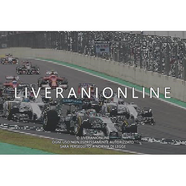 Lewis Hamilton (GBR) Mercedes AMG F1 W05 at the start of the race. 09.11.2014. Formula 1 World Championship, Rd 18, Brazilian Grand Prix, Sao Paulo, Brazil, Race Day. - www.xpbimages.com, EMail: requests@xpbimages.com - copy of publication required for printed pictures. Every used picture is fee-liable. © Copyright: Charniaux / XPB Images /AGENZIA ALDO LIVERANI SAS - ITALY ONLY - EDITORIAL USE ONLY - Grand Prix Gp F1 Brasile gara