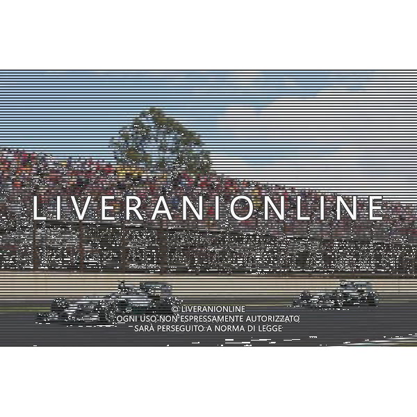 Nico Rosberg (GER) Mercedes AMG F1 W05 leads team mate Lewis Hamilton (GBR) Mercedes AMG F1 W05. 09.11.2014. Formula 1 World Championship, Rd 18, Brazilian Grand Prix, Sao Paulo, Brazil, Race Day. - www.xpbimages.com, EMail: requests@xpbimages.com - copy of publication required for printed pictures. Every used picture is fee-liable. © Copyright: Batchelor / XPB Images /AGENZIA ALDO LIVERANI SAS - ITALY ONLY - EDITORIAL USE ONLY - Grand Prix Gp F1 Brasile gara