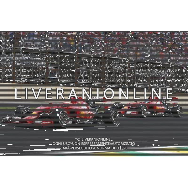 Kimi Raikkonen (FIN) Ferrari F14-T leads team mate Fernando Alonso (ESP) Ferrari F14-T. 09.11.2014. Formula 1 World Championship, Rd 18, Brazilian Grand Prix, Sao Paulo, Brazil, Race Day. - www.xpbimages.com, EMail: requests@xpbimages.com - copy of publication required for printed pictures. Every used picture is fee-liable. © Copyright: Batchelor / XPB Images /AGENZIA ALDO LIVERANI SAS - ITALY ONLY - EDITORIAL USE ONLY - Grand Prix Gp F1 Brasile gara