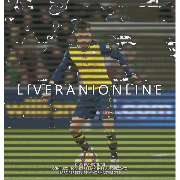 Arsenal\'s Aaron Ramsey in action during todays match Photographer Ian Cook/CameraSport Football - Barclays Premiership - Swansea City v Arsenal - Sunday 9th November 2014 - Liberty Stadium - Swansea © CameraSport - 43 Linden Ave. Countesthorpe. Leicester. England. LE8 5PG - Tel: +44 (0) 116 277 4147 - admin@camerasport.com - www.camerasport.com AG ALDO LIVERANI SAS ONLY ITALY