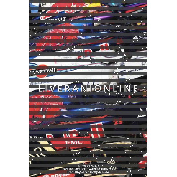 Cars in post race parc ferme. 09.11.2014. Formula 1 World Championship, Rd 18, Brazilian Grand Prix, Sao Paulo, Brazil, Race Day. AG ALDO LIVERANI SAS ONLY ITALY