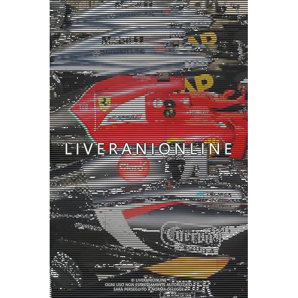 Cars in post race parc ferme. 09.11.2014. Formula 1 World Championship, Rd 18, Brazilian Grand Prix, Sao Paulo, Brazil, Race Day. AG ALDO LIVERANI SAS ONLY ITALY