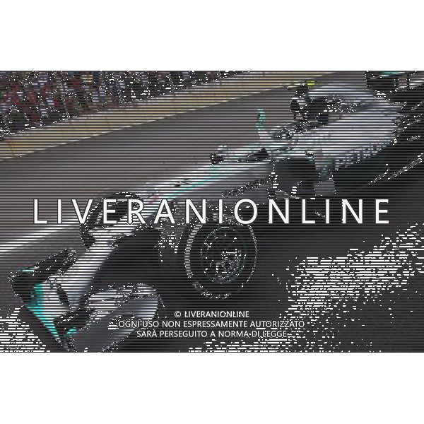 Race winner Nico Rosberg (GER) Mercedes AMG F1 W05 celebrates at the end of the race. 09.11.2014. Formula 1 World Championship, Rd 18, Brazilian Grand Prix, Sao Paulo, Brazil, Race Day. AG ALDO LIVERANI SAS ONLY ITALY
