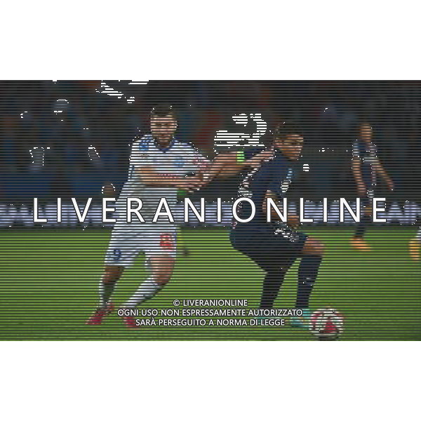 Thiago SILVA / Andre Pierre GIGNAC - 09.11.2014 - Paris Saint Germain / Marseille - 13eme journee de Ligue 1 Photo : Dave Winter / Icon Sport AG ALDO LIVERANI SAS ONLY ITALY