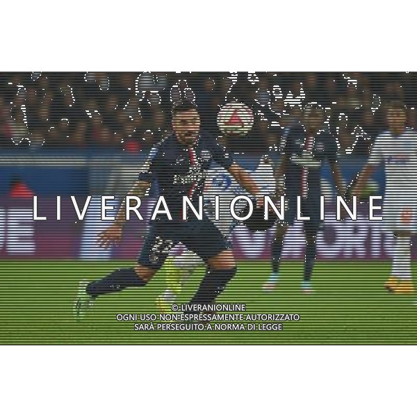 Ezequiel LAVEZZI / Brice DJA DJEDJE - 09.11.2014 - Paris Saint Germain / Marseille - 13eme journee de Ligue 1 Photo : Dave Winter / Icon Sport AG ALDO LIVERANI SAS ONLY ITALY