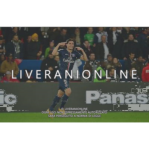 Joie Edinson CAVANI - 09.11.2014 - Paris Saint Germain / Marseille - 13eme journee de Ligue 1 Photo : Dave Winter / Icon Sport AG ALDO LIVERANI SAS ONLY ITALY