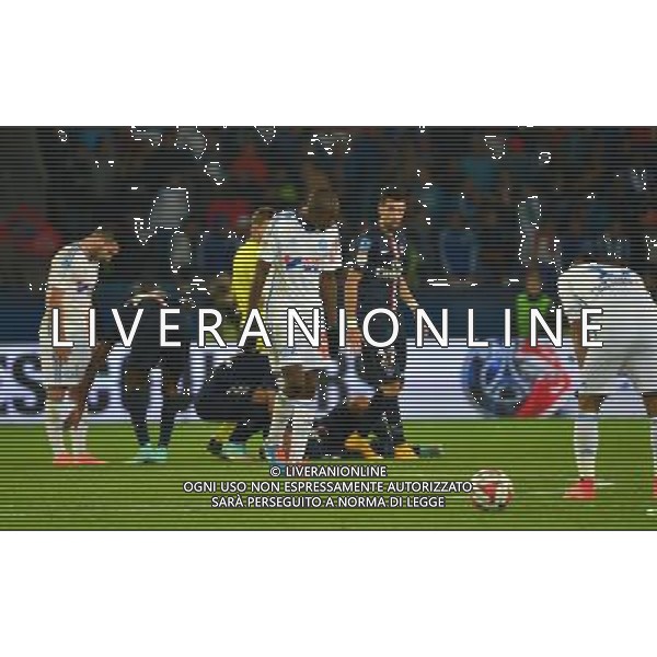 Carton rouge Giannelli IMBULA - 09.11.2014 - Paris Saint Germain / Marseille - 13eme journee de Ligue 1 Photo : Dave Winter / Icon Sport AG ALDO LIVERANI SAS ONLY ITALY