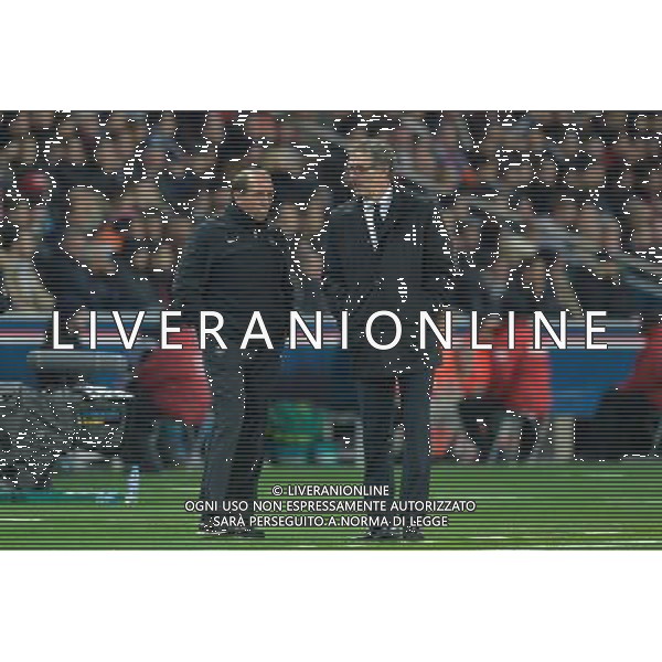 Laurent BLANC / Jean Louis GASSET - 09.11.2014 - Paris Saint Germain / Marseille - 13eme journee de Ligue 1 Photo : Aurelien Meunier / Icon Sport AG ALDO LIVERANI SAS ONLY ITALY