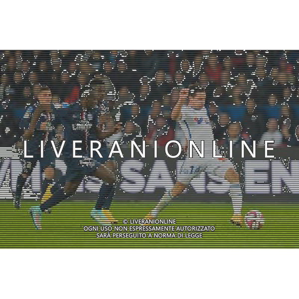Blaise MATUIDI / Florian THAUVIN - 09.11.2014 - Paris Saint Germain / Marseille - 13eme journee de Ligue 1 Photo : Aurelien Meunier / Icon Sport AG ALDO LIVERANI SAS ONLY ITALY