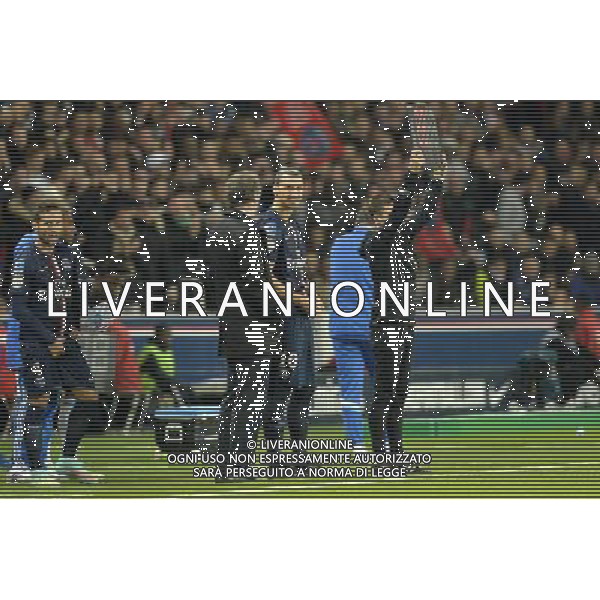 Laurent BLANC / Zlatan IBRAHIMOVIC - 09.11.2014 - Paris Saint Germain / Marseille - 13eme journee de Ligue 1 Photo : Aurelien Meunier / Icon Sport AG ALDO LIVERANI SAS ONLY ITALY