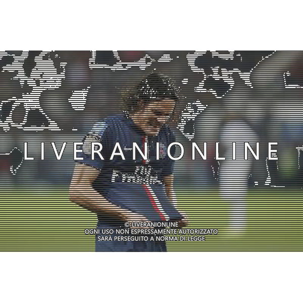 Joie PSG - Edinson CAVANI - 09.11.2014 - Paris Saint Germain / Marseille - 13eme journee de Ligue 1 Photo : Johnny Fidelin/ Icon Sport AG ALDO LIVERANI SAS ONLY ITALY