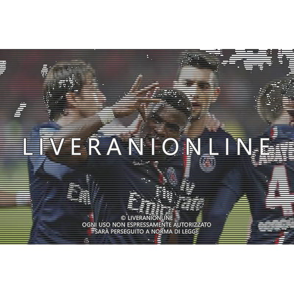 Joie PSG - Serge AURIER - 09.11.2014 - Paris Saint Germain / Marseille - 13eme journee de Ligue 1 Photo : Johnny Fidelin/ Icon Sport AG ALDO LIVERANI SAS ONLY ITALY