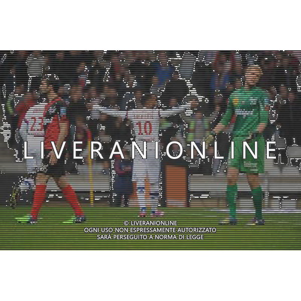 Joie Alexandre LACAZETTE- 09.11.2014 - Lyon / Guingamp - 13eme journee de Ligue 1 Photo : Jean Paul Thomas / Icon Sport /AGENZIA ALDO LIVERANI SAS - ITALY ONLY - EDITORIAL USE ONLY