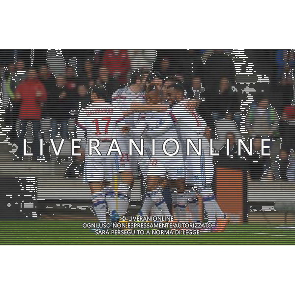 Joie Alexandre LACAZETTE- 09.11.2014 - Lyon / Guingamp - 13eme journee de Ligue 1 Photo : Jean Paul Thomas / Icon Sport /AGENZIA ALDO LIVERANI SAS - ITALY ONLY - EDITORIAL USE ONLY