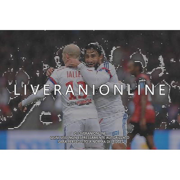 Joie Nabil FEKIR - 09.11.2014 - Lyon / Guingamp - 13eme journee de Ligue 1 Photo : Jean Paul Thomas / Icon Sport /AGENZIA ALDO LIVERANI SAS - ITALY ONLY - EDITORIAL USE ONLY