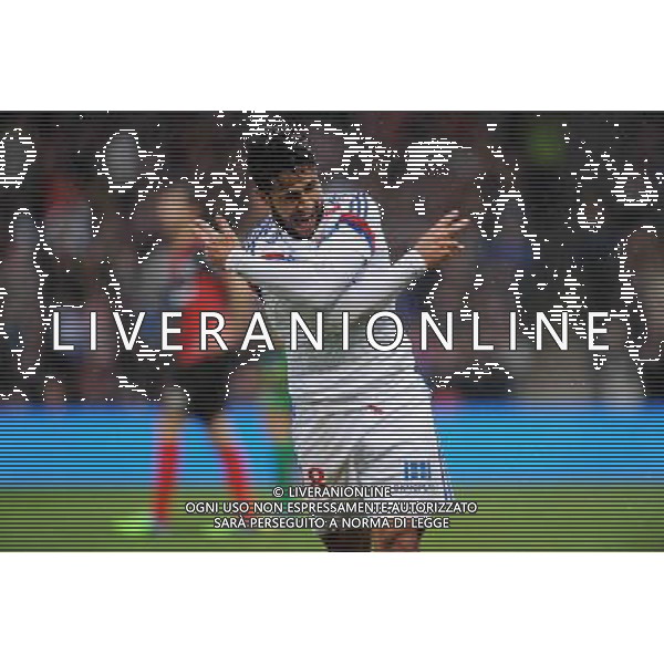 Joie Nabil FEKIR - 09.11.2014 - Lyon / Guingamp - 13eme journee de Ligue 1 Photo : Jean Paul Thomas / Icon Sport /AGENZIA ALDO LIVERANI SAS - ITALY ONLY - EDITORIAL USE ONLY