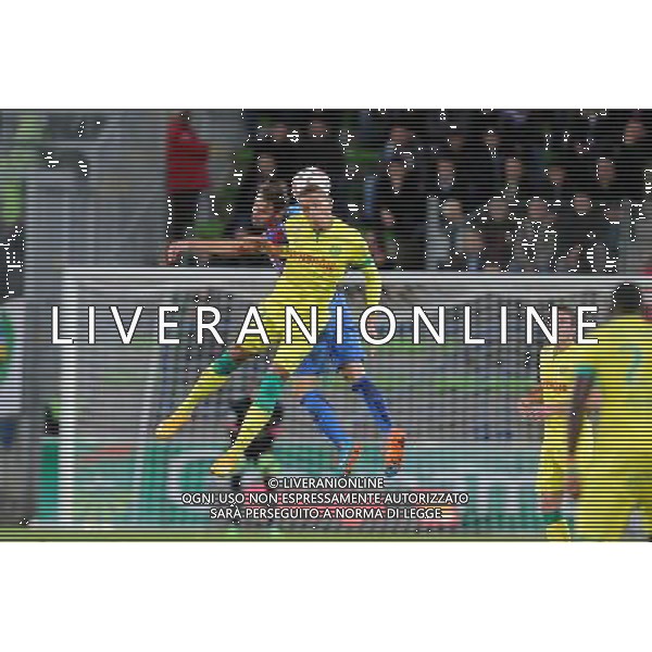 Damien DA SILVA / Yacine BAMMOU - 08.11.2014 - Caen / Nantes - 13eme journee de Ligue 1 Photo : Vincent Michel / Icon Sport /AGENZIA ALDO LIVERANI SAS - ITALY ONLY - EDITORIAL USE ONLY