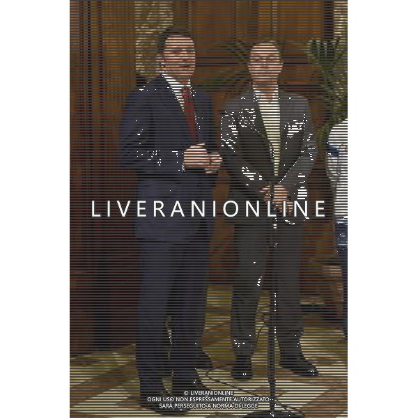 Roma - 11/11/2014 - Palazzo Chigi - Il Presidente del Consiglio Matteo Renzi incontra alcune atlete della Nazionale Italiana di pallavolo - nella foto: Matteo Renzi e Marco Bonitta / Ph. Fabrizio Corradetti - Ag. Aldo Liverani sas