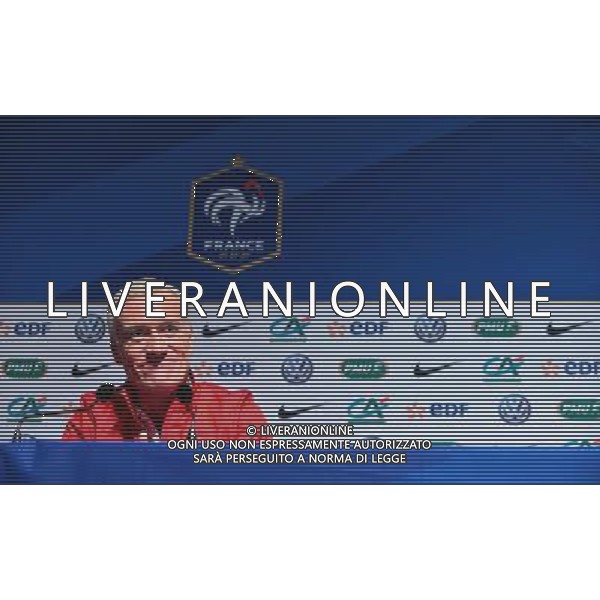 Didier DESCHAMPS - 10.11.2014 - Conference de presse - Equipe de France - Photo : Dave Winter / Icon Sport /Agenzia Aldo Liverani sas - ITALY ONLY - EDITORIAL USE ONLY - CONFERENZA STAMPA E ALLENAMENTO DELLA NAZIONALE DELLA FRANCIA