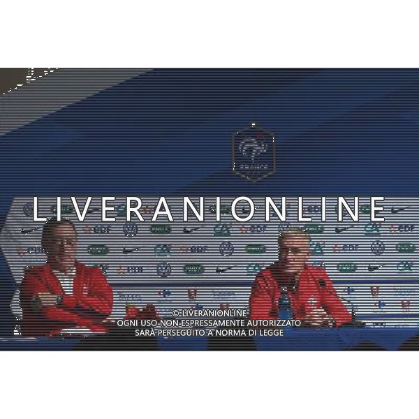Didier DESCHAMPS / Philippe TOURNON - 10.11.2014 - Conference de presse - Equipe de France - Photo : Dave Winter / Icon Sport /Agenzia Aldo Liverani sas - ITALY ONLY - EDITORIAL USE ONLY - CONFERENZA STAMPA E ALLENAMENTO DELLA NAZIONALE DELLA FRANCIA