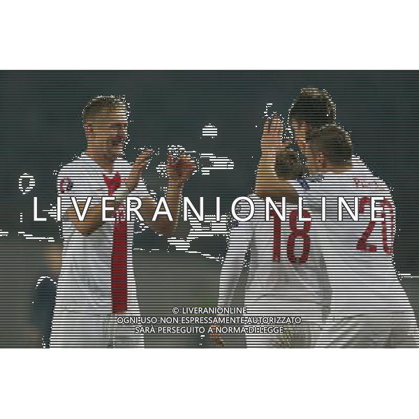 14.11.2014 TIBILISI, GRUZJA (TIBILISI, GEORGIA) - STADION BORISA PAICZADZE (BORIS PAICHADZE STADIUM) PILKA NOZNA ( FOOTBALL ) ELIMINACJE EURO 2016 ( UEFA EURO 2016 QUALIFICATION ) MECZ GRUZJA - POLSKA ( GAME GEORGIA - POLAND ) NZ KAMIL GLIK - RADOSC, BRAMKA, GOL, LUKASZ PISZCZEK FOTO LUKASZ GROCHALA/CYFRASPORT/NEWSPIX.PL --- Newspix.pl /Agenzia Aldo Liverani sas - ITALY ONLY - EDITORIAL USE ONLY - Georgia - Polonia qualificazioni Europei UEFA del 2016 *** Local Caption *** www.newspix.pl mail us: info@newspix.pl call us: 0048 022 23 22 222 --- Polish Picture Agency by Ringier Axel Springer Poland