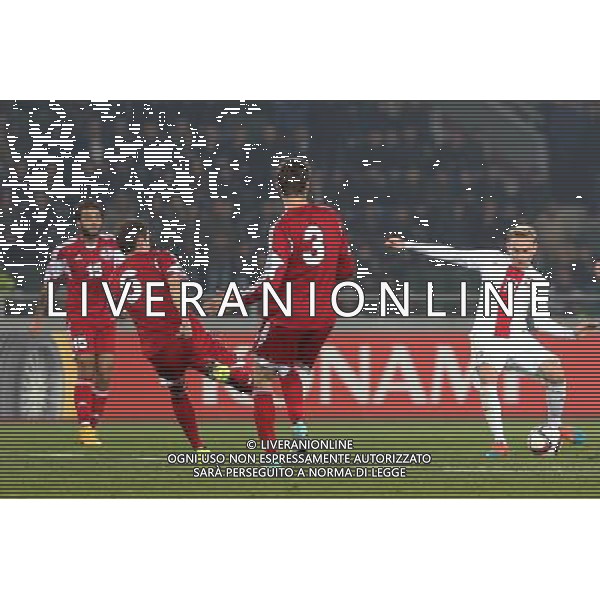 14.11.2014 TIBILISI, GRUZJA (TIBILISI, GEORGIA) - STADION BORISA PAICZADZE (BORIS PAICHADZE STADIUM) PILKA NOZNA ( FOOTBALL ) ELIMINACJE EURO 2016 ( UEFA EURO 2016 QUALIFICATION ) MECZ GRUZJA - POLSKA ( GAME GEORGIA - POLAND ) NZ SEBASTIAN MILA - BRAMKA, GOL FOTO LUKASZ GROCHALA/CYFRASPORT/NEWSPIX.PL --- Newspix.pl /Agenzia Aldo Liverani sas - ITALY ONLY - EDITORIAL USE ONLY - Georgia - Polonia qualificazioni Europei UEFA del 2016 *** Local Caption *** www.newspix.pl mail us: info@newspix.pl call us: 0048 022 23 22 222 --- Polish Picture Agency by Ringier Axel Springer Poland