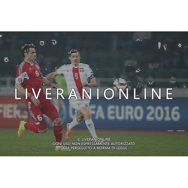 TBILISI 14.11.2014 MECZ ELIMINACJE DO MISTRZOSTW EUROPY FRANCJA 2016 GRUPA D: GRUZJA - POLSKA --- QUALIFICATION FOR UEFA EURO 2016 MATCH GROUP D: GEORGIA - POLAND AKAKI KHUBUTIA ROBERT LEWANDOWSKI FOT. PIOTR KUCZA/NEWSPIX.PL --- Newspix.pl /Agenzia Aldo Liverani sas - ITALY ONLY - EDITORIAL USE ONLY - Georgia - Polonia qualificazioni Europei UEFA del 2016 *** Local Caption *** www.newspix.pl mail us: info@newspix.pl call us: 0048 022 23 22 222 --- Polish Picture Agency by Ringier Axel Springer Poland