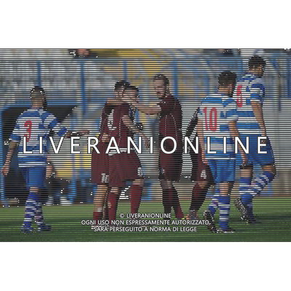 Busto Arsizio (VA) 16-11-2014 Stadio Carlo Speroni Campionato Lega PRO girone A - 13¡ giornata Pro Patria vs Arezzo nella foto Dettori segna 1 a 0 Arezzo foto Roberto Garavaglia - ag. Aldo Liverani sas
