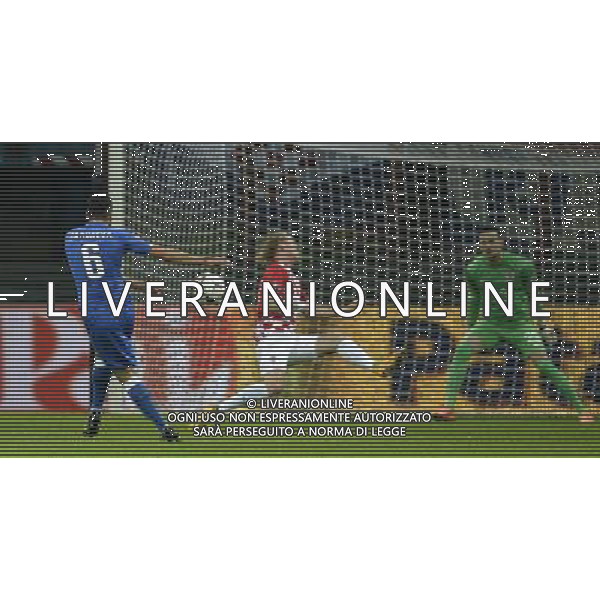 Qualificazioni ai Campionati Europei di Calcio UEFA Francia 2016 Gruppo H Milano - 16.11.2014 Italia-Croazia Nella Foto:candreva gol /Ph.Vitez-Ag. Aldo Liverani