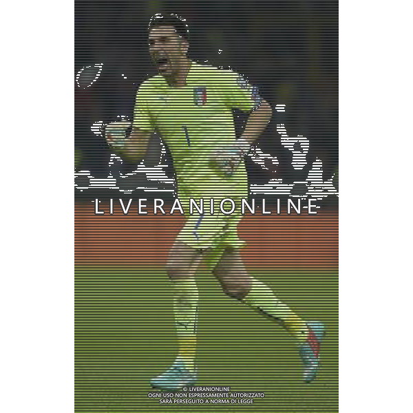 Qualificazioni ai Campionati Europei di Calcio UEFA Francia 2016 Gruppo H Milano - 16.11.2014 Italia-Croazia Nella Foto:buffon esulta /Ph.Vitez-Ag. Aldo Liverani