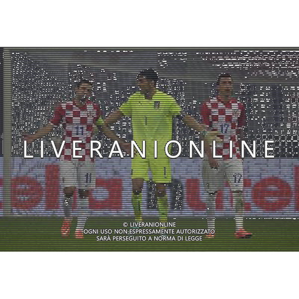 Qualificazioni ai Campionati Europei di Calcio UEFA Francia 2016 Gruppo H Milano - 16.11.2014 Italia-Croazia Nella Foto:la delusione di buffon mandzukic e srna /Ph.Vitez-Ag. Aldo Liverani