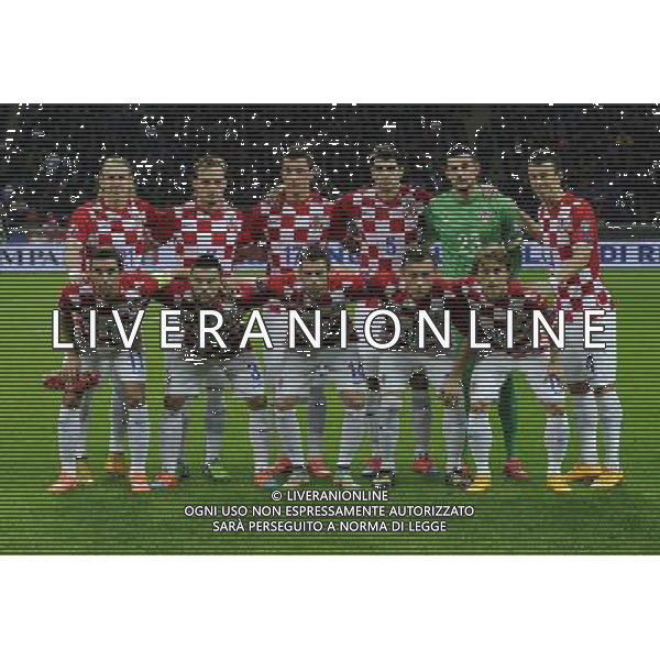 Qualificazioni ai Campionati Europei di Calcio UEFA Francia 2016 Gruppo H Milano - 16.11.2014 Italia-Croazia Nella Foto:Subasic,Pranjic,Perisic,Corluka,Rakitic,Modric,Srna,Brozovic,Mandzukic,Olic,Vida /Ph.Vitez-Ag. Aldo Liverani