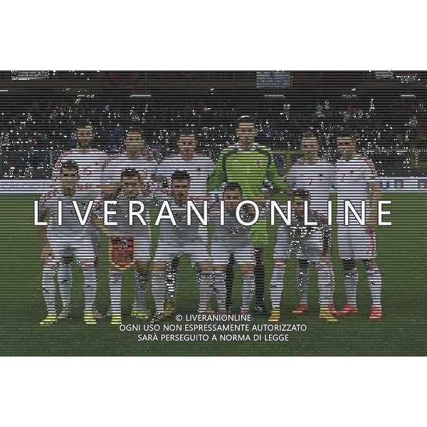 Amichevole Genova - 18.11.2014 Italia-Albania Nella Foto:Albania Squadra Formazione Berisha,Lila,Lenjani,Hysaj,Cana,Agolli,Kukeli,Memushaj,Mavraj,Cikalleshi,Abrashi /Ph.Vitez-Ag. Aldo Liverani