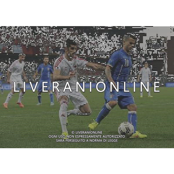 Amichevole Genova - 18.11.2014 Italia-Albania Nella Foto:Giovinco Sebastian-Hysaj Elseid /Ph.Vitez-Ag. Aldo Liverani