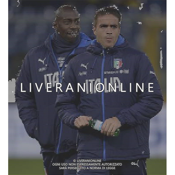 Amichevole Genova - 18.11.2014 Italia-Albania Nella Foto:Matri ALessandro-Okaka Stefano /Ph.Vitez-Ag. Aldo Liverani