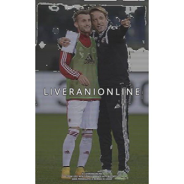 Amichevole Genova - 18.11.2014 Italia-Albania Nella Foto:Tramezzani Paolo-Lenjani Ermir /Ph.Vitez-Ag. Aldo Liverani